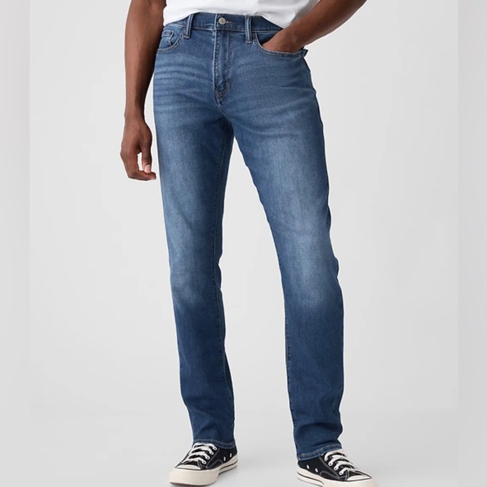 Men's Blue Denim Jeans - Slim GapFlex Soft Wear Jeans